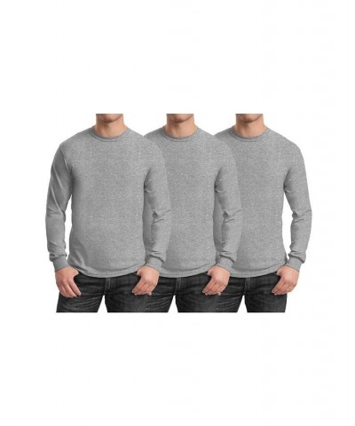 Men's 3-Pack Egyptian Cotton-Blend Long Sleeve Crew Neck Tee Heather Gray x 3 $28.05 T-Shirts