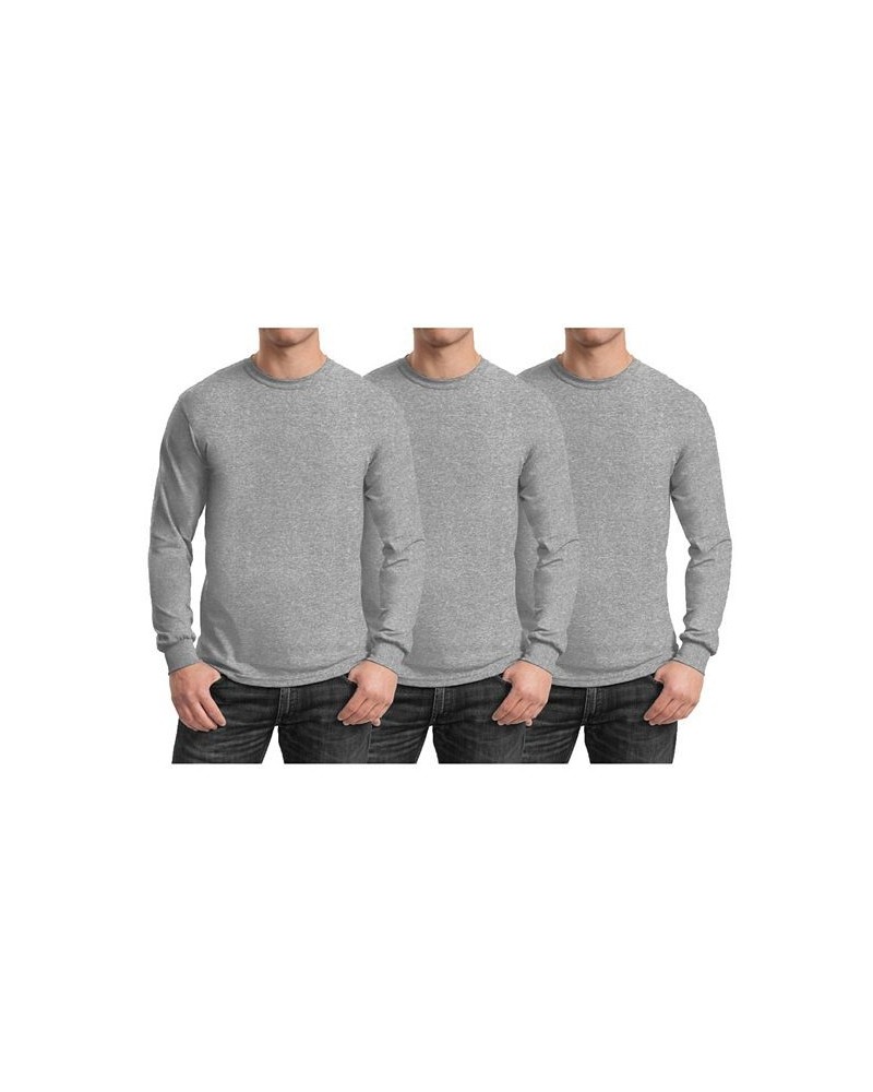 Men's 3-Pack Egyptian Cotton-Blend Long Sleeve Crew Neck Tee Heather Gray x 3 $28.05 T-Shirts