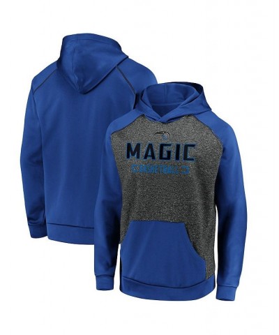 Men's Branded Heathered Charcoal, Blue Orlando Magic Game Day Ready Raglan Pullover Hoodie $33.65 Sweatshirt