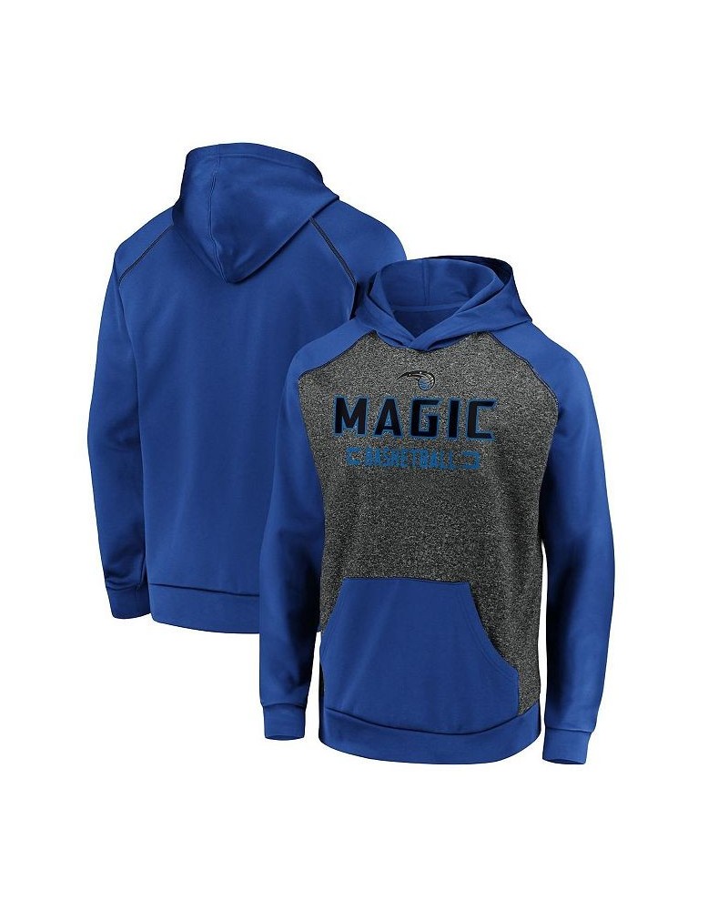 Men's Branded Heathered Charcoal, Blue Orlando Magic Game Day Ready Raglan Pullover Hoodie $33.65 Sweatshirt