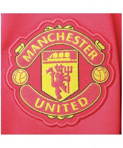 Men's Red Manchester United 3-Stripe Full-Zip AEROREADY Track Jacket $38.22 Jackets