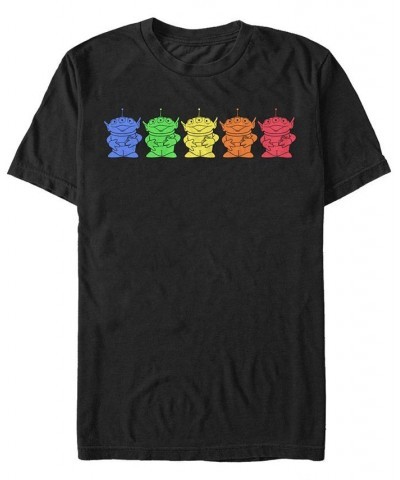 Disney Pixar Men's Toy Story Rainbow Alien Line Up, Short Sleeve T-Shirt Black $14.70 T-Shirts