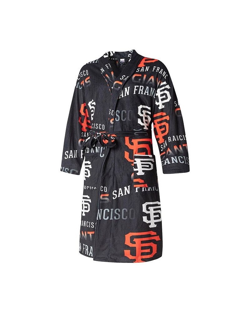 Men's Black San Francisco Giants Windfall Microfleece Allover Robe $32.90 Robes