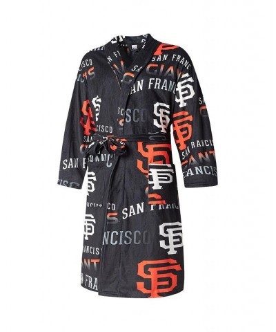 Men's Black San Francisco Giants Windfall Microfleece Allover Robe $32.90 Robes