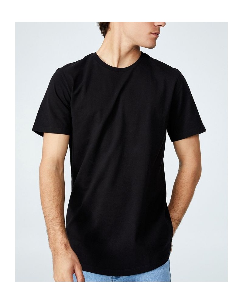 Men's Organic Longline T-shirt Black $17.99 T-Shirts