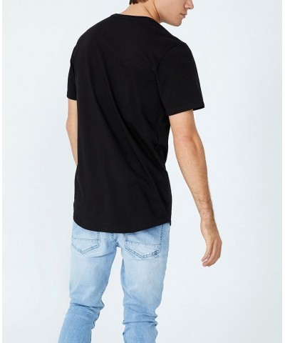 Men's Organic Longline T-shirt Black $17.99 T-Shirts