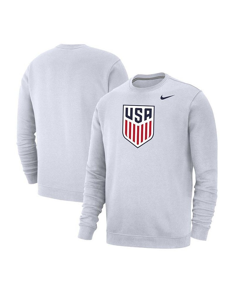 Men's White USMNT Fleece Pullover Sweatshirt $26.68 Sweatshirt