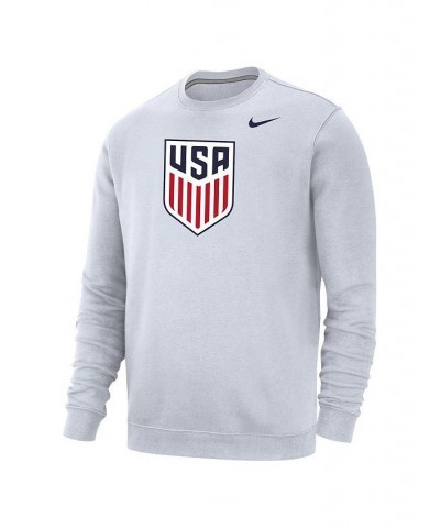 Men's White USMNT Fleece Pullover Sweatshirt $26.68 Sweatshirt