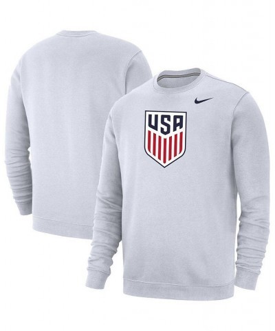 Men's White USMNT Fleece Pullover Sweatshirt $26.68 Sweatshirt