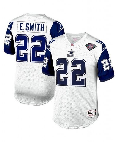 Men's Emmitt Smith White and Navy Dallas Cowboys 1994 Authentic Retired Player Jersey $102.30 Jersey