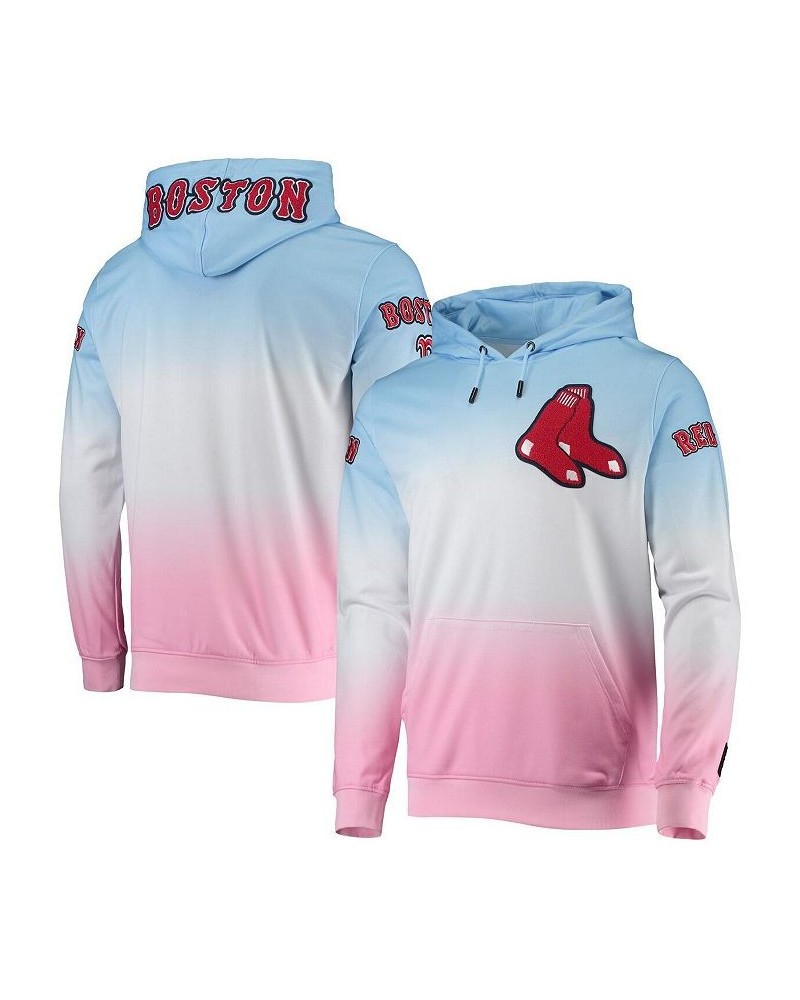 Men's Blue, Pink Boston Red Sox Ombre Pullover Hoodie $45.60 Sweatshirt