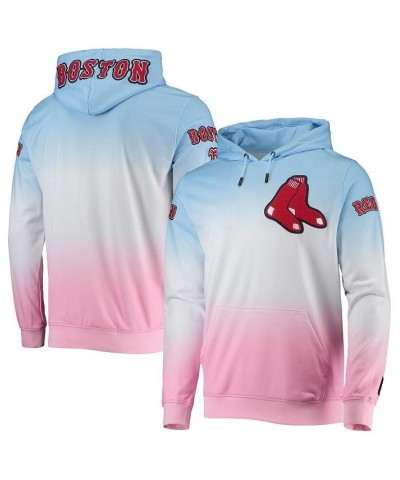 Men's Blue, Pink Boston Red Sox Ombre Pullover Hoodie $45.60 Sweatshirt