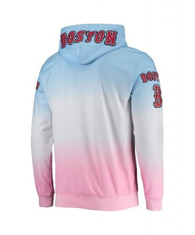 Men's Blue, Pink Boston Red Sox Ombre Pullover Hoodie $45.60 Sweatshirt