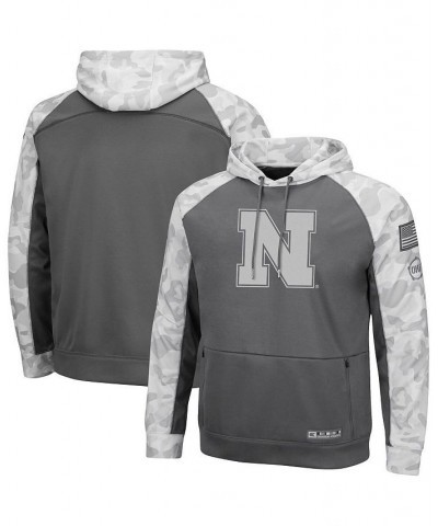 Men's Gray, Arctic Camo Nebraska Huskers OHT Military-Inspired Appreciation Tonal Raglan Pullover Hoodie $39.20 Sweatshirt