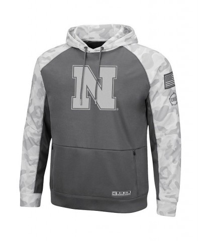 Men's Gray, Arctic Camo Nebraska Huskers OHT Military-Inspired Appreciation Tonal Raglan Pullover Hoodie $39.20 Sweatshirt