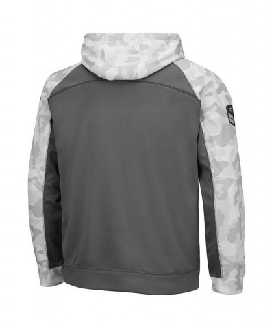 Men's Gray, Arctic Camo Nebraska Huskers OHT Military-Inspired Appreciation Tonal Raglan Pullover Hoodie $39.20 Sweatshirt