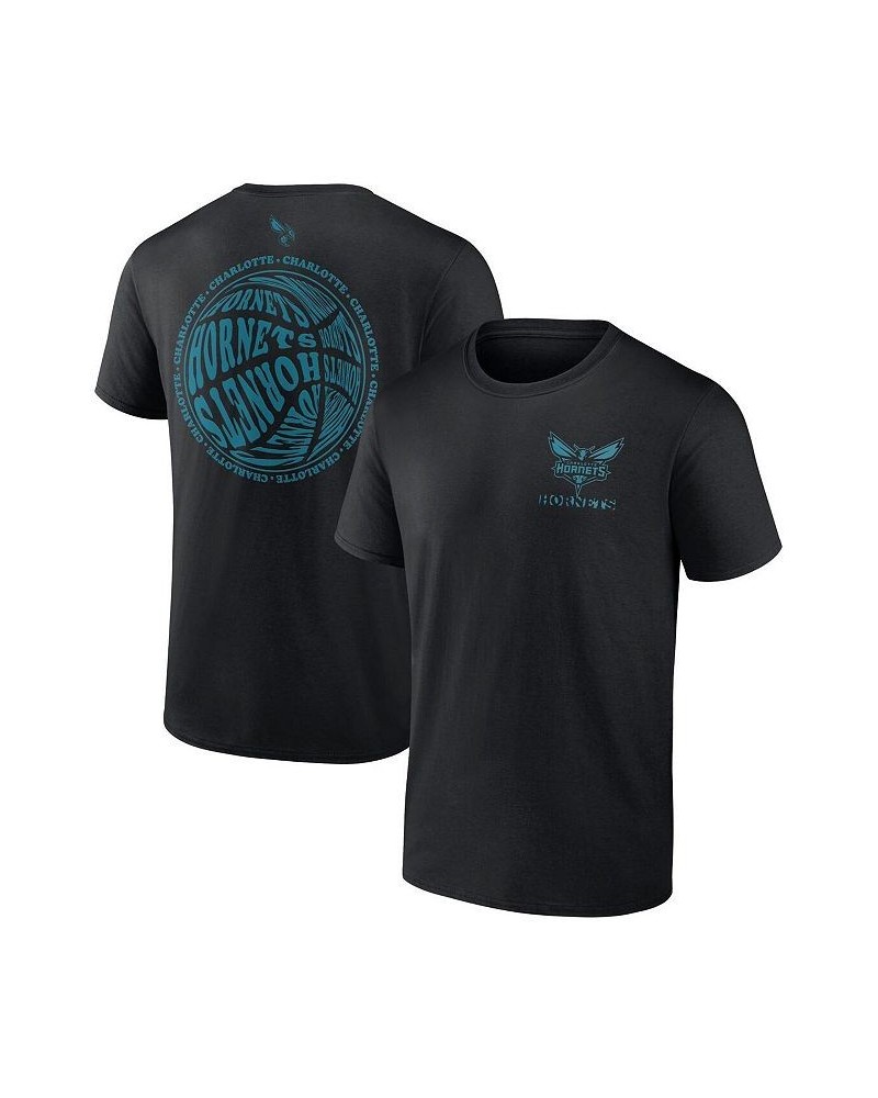 Men's Branded Black Charlotte Hornets Basketball Street Collective T-shirt $21.45 T-Shirts