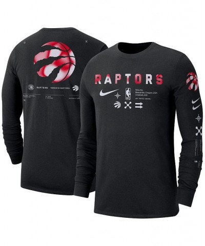 Men's Black Toronto Raptors Essential Air Traffic Control Long Sleeve T-shirt $19.27 T-Shirts