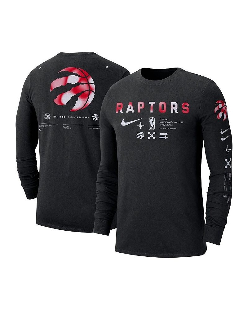 Men's Black Toronto Raptors Essential Air Traffic Control Long Sleeve T-shirt $19.27 T-Shirts