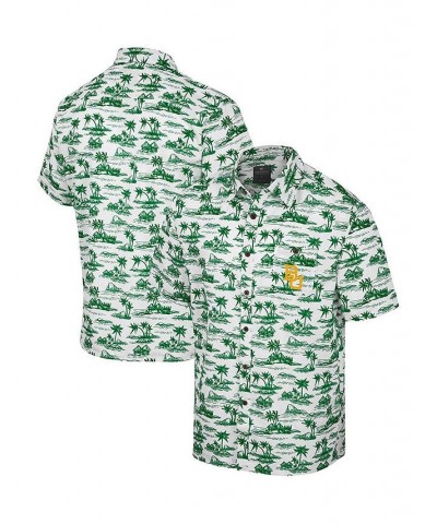 Men's White Baylor Bears Spontaneous is Romantic Camp Button-Up Shirt $38.99 Shirts