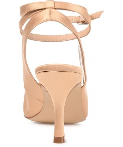 Women's Marcella Satin Heels Gold $39.90 Shoes