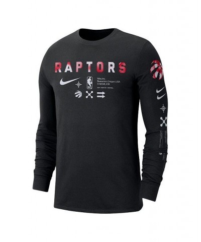 Men's Black Toronto Raptors Essential Air Traffic Control Long Sleeve T-shirt $19.27 T-Shirts