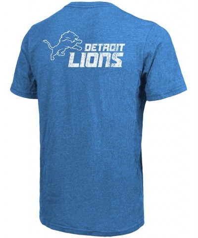 Detroit Lions Tri-Blend Pocket T-shirt - Blue $26.40 T-Shirts