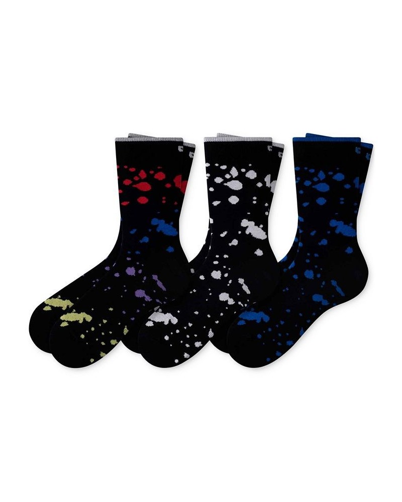 Men's 3-Pk. Splattery Crew Socks Black $10.00 Socks