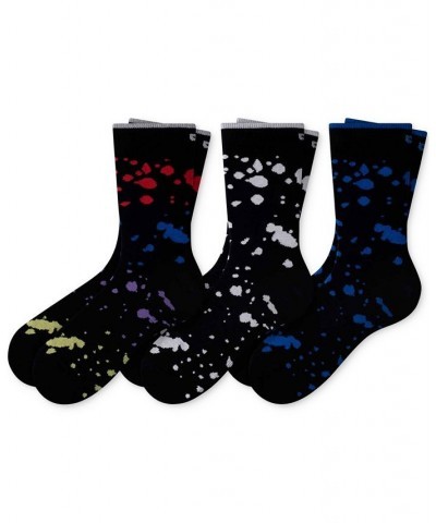 Men's 3-Pk. Splattery Crew Socks Black $10.00 Socks