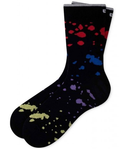 Men's 3-Pk. Splattery Crew Socks Black $10.00 Socks