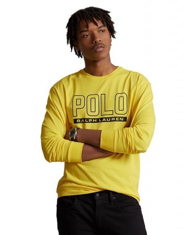 Men's Classic-Fit Logo Jersey Crewneck T-Shirt Yellow $40.80 T-Shirts