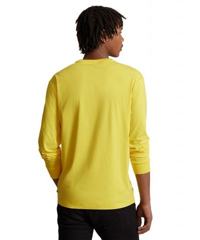 Men's Classic-Fit Logo Jersey Crewneck T-Shirt Yellow $40.80 T-Shirts