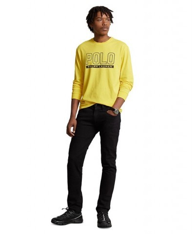 Men's Classic-Fit Logo Jersey Crewneck T-Shirt Yellow $40.80 T-Shirts