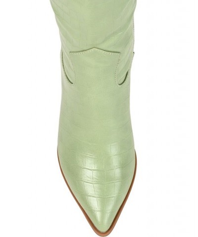 Women's Therese Extra Wide Calf Boots Green $48.00 Shoes