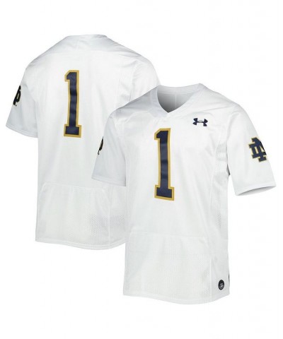 Men's 1 White Notre Dame Fighting Irish Premier Limited Jersey $72.50 Jersey