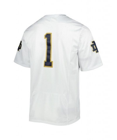 Men's 1 White Notre Dame Fighting Irish Premier Limited Jersey $72.50 Jersey