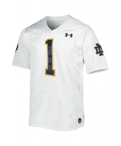 Men's 1 White Notre Dame Fighting Irish Premier Limited Jersey $72.50 Jersey