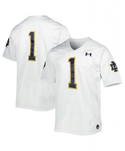 Men's 1 White Notre Dame Fighting Irish Premier Limited Jersey $72.50 Jersey