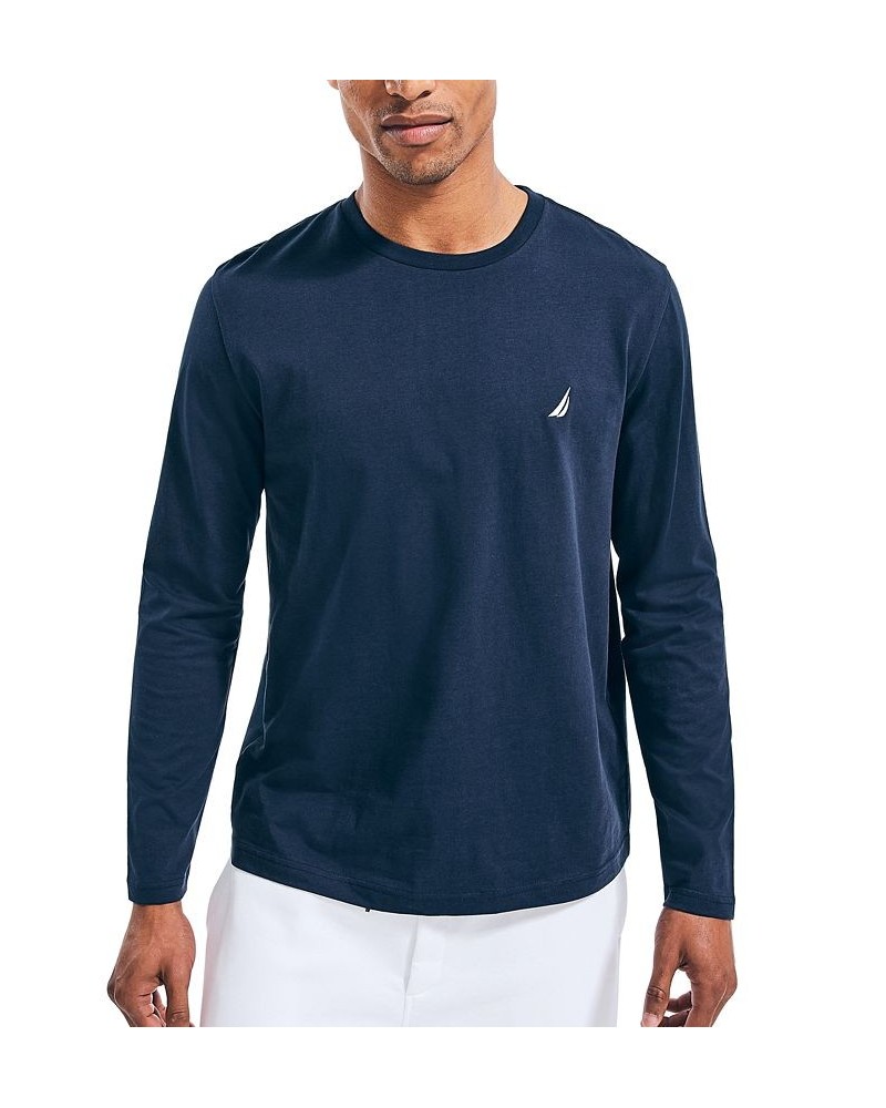 Men's J-Class Logo Classic-Fit Crew Long-Sleeve T-Shirt Navy $16.10 T-Shirts