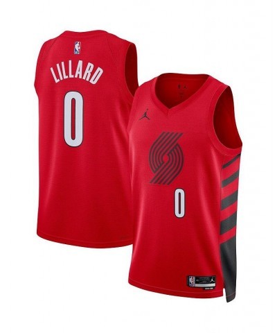 Men's Brand Damian Lillard Red Portland Trail Blazers 2022/23 Statement Edition Swingman Jersey $46.00 Jersey