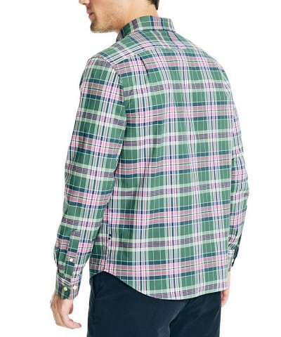 Men's Classic-Fit Long Sleeve Plaid Button-Down Shirt Green $34.44 Shirts