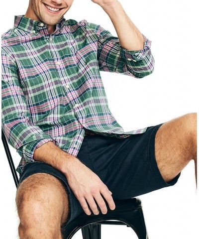 Men's Classic-Fit Long Sleeve Plaid Button-Down Shirt Green $34.44 Shirts