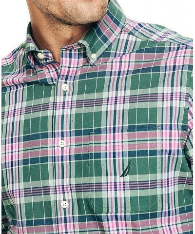 Men's Classic-Fit Long Sleeve Plaid Button-Down Shirt Green $34.44 Shirts