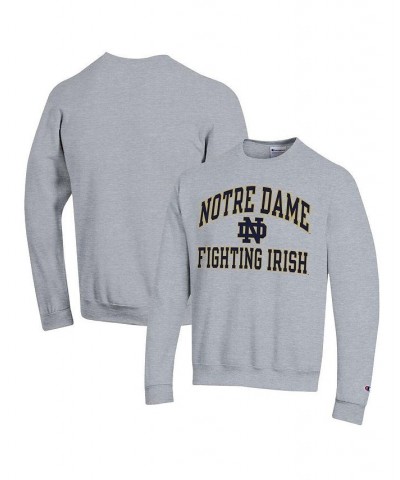 Men's Heather Gray Notre Dame Fighting Irish High Motor Pullover Sweatshirt $30.55 Sweatshirt