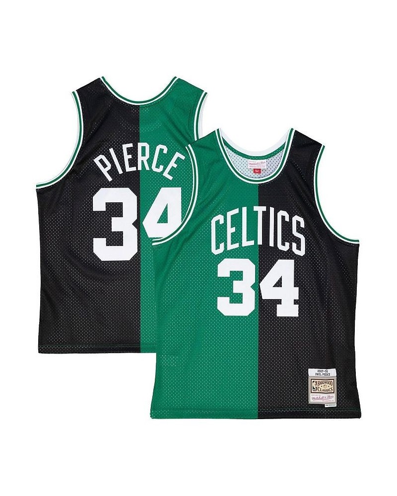 Men's Paul Pierce Black, Kelly Green Boston Celtics Hardwood Classics 2007-08 Split Swingman Jersey $56.55 Jersey