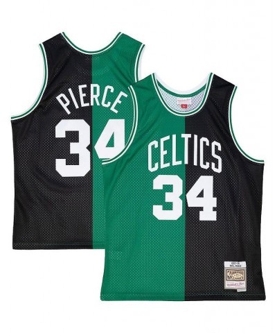 Men's Paul Pierce Black, Kelly Green Boston Celtics Hardwood Classics 2007-08 Split Swingman Jersey $56.55 Jersey