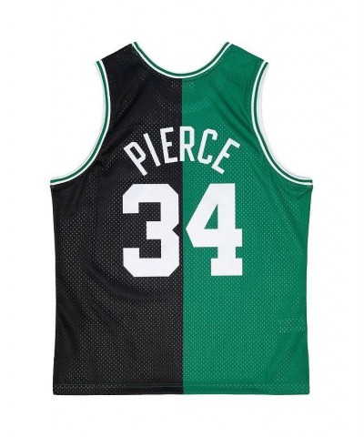 Men's Paul Pierce Black, Kelly Green Boston Celtics Hardwood Classics 2007-08 Split Swingman Jersey $56.55 Jersey