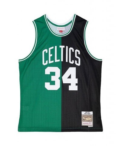 Men's Paul Pierce Black, Kelly Green Boston Celtics Hardwood Classics 2007-08 Split Swingman Jersey $56.55 Jersey