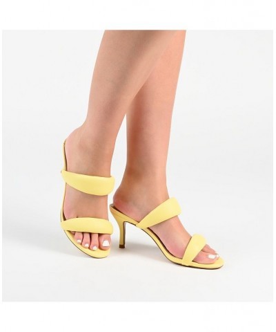 Women's Mellody Puff Heels Yellow $50.34 Shoes