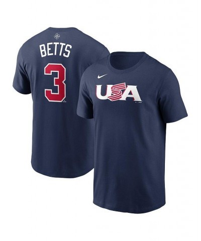 Men's Mookie Betts Navy USA Baseball 2023 World Baseball Classic Name and Number T-shirt $21.00 T-Shirts